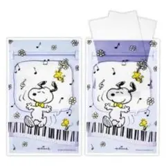 スヌーピー 音楽デザイン タオル 2枚セット