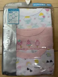 ノースリーブロンパース ベビー肌着 80 3枚セット