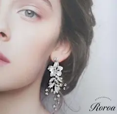 【Roroa】小枝フラワーイヤリング 結婚式