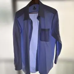 LANVIN CLASSIQUE 長袖シャツ ブルー チェックのサムネイル