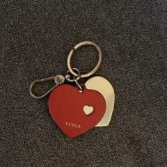 FURLA ハート キーホルダー キーリング レッド