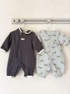 オーガニックコットン カバーオール 50-60 2枚セット