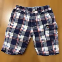 DOUBLE.B MIKI HOUSE チェック柄 ハーフパンツ 90cm
