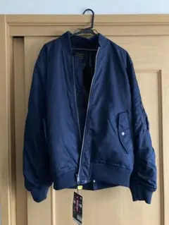 ワークマン 裏アルミMA-1タイプジャンパー ネイビー