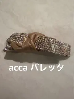 未使用 acca アッカ クリスタル バレッタ シルバー 箱 証明書あり