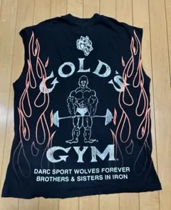 【激レア】ダルクスポーツ　ゴールドジムコラボパンツ ダルクスポーツ ゴールドジム コラボ ノースリーブM ファイヤーロゴ