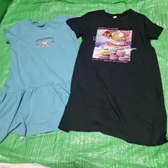 女の子　１２０　ワンピース　夏用　半袖　２枚　セット　まとめ