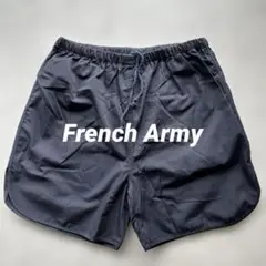 実物 デッドストック フランス軍 トレーニングショーツ NAVY 短パン 軍物L