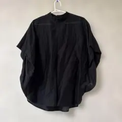 カフネ Cafune シャツ ドルマンスリーブ 黒 とろみ 上質 mal 配信