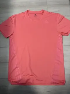 adidasピンク Tシャツ シンプル クルーネック
