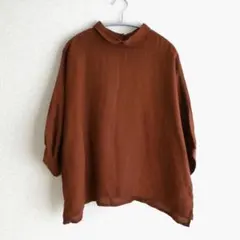 美品 マーガレットハウエル オレンジ リネン100 シャツ Ⅱ - メルカリ