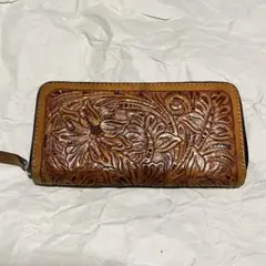 【DAYSART / デイズアート】 本革カービング / ラウンドジップ 長財布