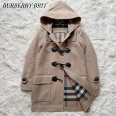 現行タグ⭐︎BURBERRY BRIT レザー切替 ノバチェック ダッフルコートMのサムネイル