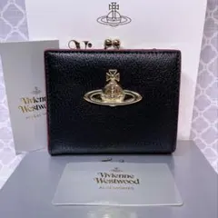 【最新☆ショッパー付】高級感 ヴィヴィアン・ウエストウッド 折財布 黒
