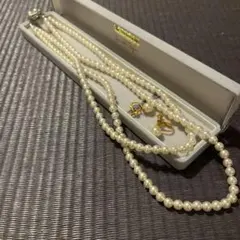 ヴィンテージ　パールネックレス&イヤリング　おまとめ　レトロ