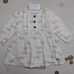 新品◆オーガニックコットン100％ワンピース長袖◇80/a92