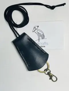 【栃木レザー】ネックレス キークロシェット キーケース　ベル型