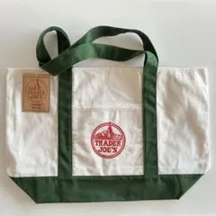 キャンバス トートバッグ　グリーン　トレーダージョーズ　エコバッグ 大容量