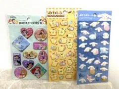 ディズニープリンセス　ウォーターシール　サンリオ　ぷくっとシール　ぷっくりシール