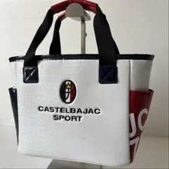 美品 カステルバジャック スポーツ 保冷 カートバッグ ラウンドバッグ 白