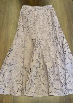 JILLSTUART ジルスチュアート 薄紫色 レース フレアスカート