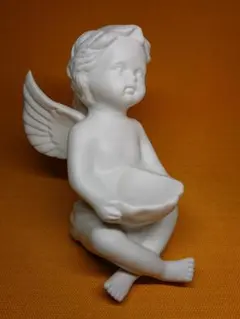 dd6 】天使の彫刻 陶器製 天使の壁飾り 水盤つき - メルカリ