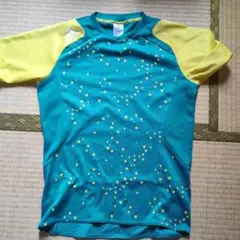 adidas トレーニングトップ Lサイズ ターコイズ/イエロー