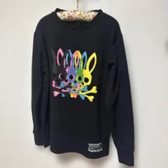 Psycho Bunny 長袖ロンTブラックマルチカラーロゴメンズsレディースM