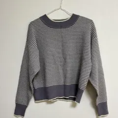 パープル ニット