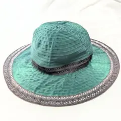 MICHEL KLEIN PARIS つば広ハット 折りたたみ 夏帽子 Mのサムネイル