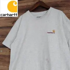 Carhartt　カーハート　霜降り　ワンポイントロゴ刺繍　Tシャツ　Lのサムネイル