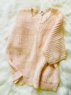 サマーニット　かな編みニット　UNIQLO Sサイズ