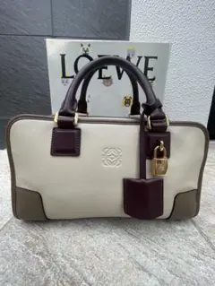 LOEWE ロエベ アマソナ36 トリコロール ベージュ系 本革 正規品 - メルカリ
