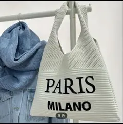 PARIS MILANO トートバッグ 韓国女子　かわいい　おしゃれ　アイボリーのサムネイル