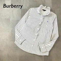 美品 BURBERRY LONDON ストライプ フリル シャツ
