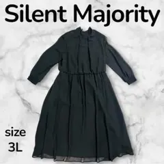 極美品☆サイレントマジョリティー ロング丈　ワンピース 黒 3L 大きいサイズ