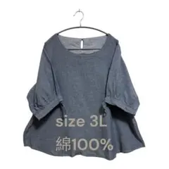 半袖ブラウス 3L 大きめ ゆったり