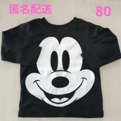 ミッキーマウス 長袖Tシャツ ブラック