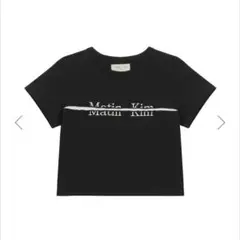 Matin Kim ブラック クロップドTシャツ S