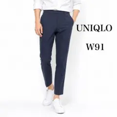 UNIQLO ユニクロ 感動パンツ スラックス ネイビー 紺 ウエスト91cm⁠のサムネイル