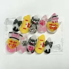 ♡ 現品 地雷 量産 メイド 平成女児 くま 血 ネイルチップ ♡