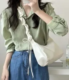 2WAY ギャザーショルダーバッグ