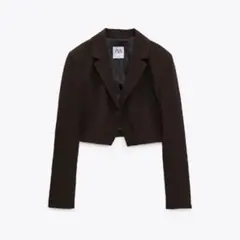 ZARA チェック クロップド ジャケット