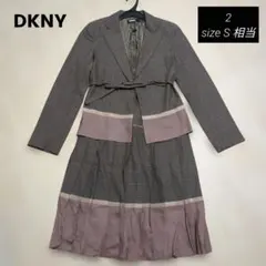 ダナ キャラン ニューヨーク セットアップ チェック柄 ウール混 2