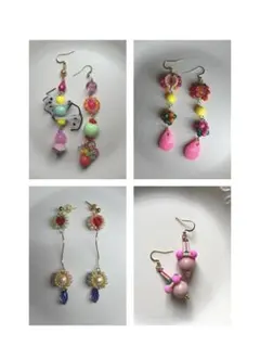 ももちゃろす様・:*+. 4点おまとめ ハンドメイドピアス