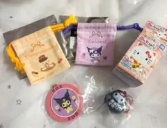 サンリオ　ノベルティー巾着&クロミちゃんラバーキーホルダー&ジャパぐるみ