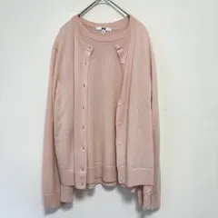 ユニクロ　メリノウール100% セーターとカーディガンのセット　XL