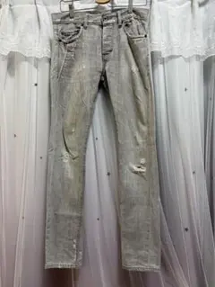 アルマーニ　エクスチェンジ　ダメージストレートデニム