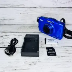 Nikon COOLPIX S32 デジタルカメラ 青 防水機能を備えた - メルカリ