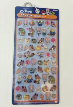 正規品ズートピアミニ　ボンボンドロップシール